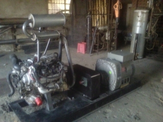 Gas Converted V8 Engine on 80kva Alternator